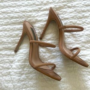 Steve Madden Nude Mina Heel Sandal thin strap 6